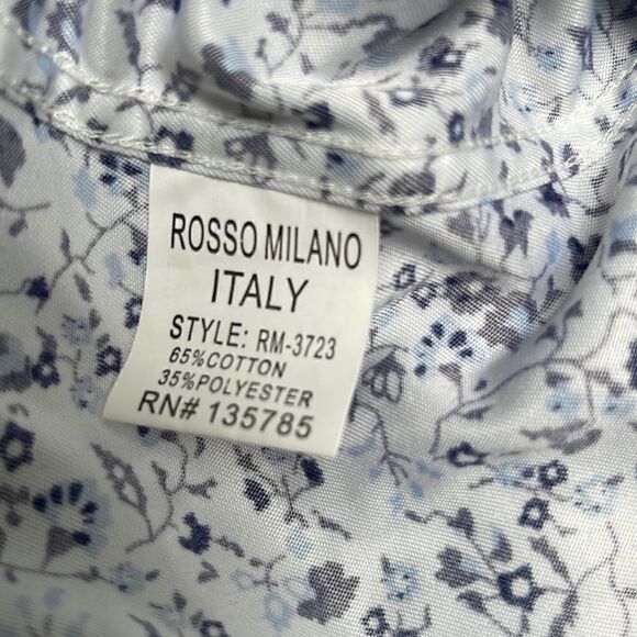Rosso Milano Modern Fit Button down shirt. Size 2XL. Made in Italy. - Picture 5 of 5